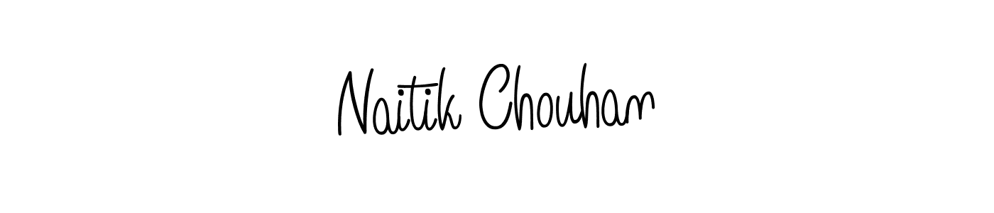 Create a beautiful signature design for name Naitik Chouhan. With this signature (Angelique-Rose-font-FFP) fonts, you can make a handwritten signature for free. Naitik Chouhan signature style 5 images and pictures png