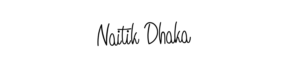 How to make Naitik Dhaka signature? Angelique-Rose-font-FFP is a professional autograph style. Create handwritten signature for Naitik Dhaka name. Naitik Dhaka signature style 5 images and pictures png