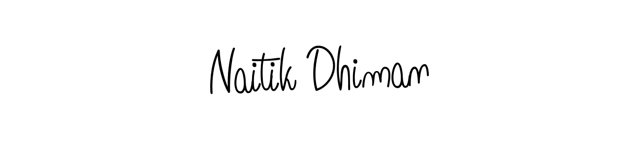 It looks lik you need a new signature style for name Naitik Dhiman. Design unique handwritten (Angelique-Rose-font-FFP) signature with our free signature maker in just a few clicks. Naitik Dhiman signature style 5 images and pictures png