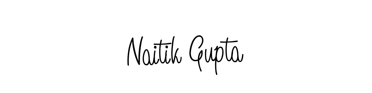 Design your own signature with our free online signature maker. With this signature software, you can create a handwritten (Angelique-Rose-font-FFP) signature for name Naitik Gupta. Naitik Gupta signature style 5 images and pictures png