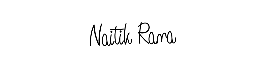 The best way (Angelique-Rose-font-FFP) to make a short signature is to pick only two or three words in your name. The name Naitik Rana include a total of six letters. For converting this name. Naitik Rana signature style 5 images and pictures png