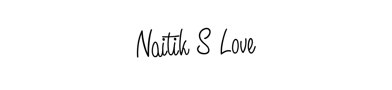 Create a beautiful signature design for name Naitik S Love. With this signature (Angelique-Rose-font-FFP) fonts, you can make a handwritten signature for free. Naitik S Love signature style 5 images and pictures png