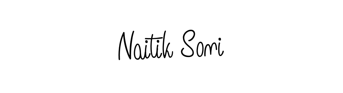 Naitik Soni stylish signature style. Best Handwritten Sign (Angelique-Rose-font-FFP) for my name. Handwritten Signature Collection Ideas for my name Naitik Soni. Naitik Soni signature style 5 images and pictures png
