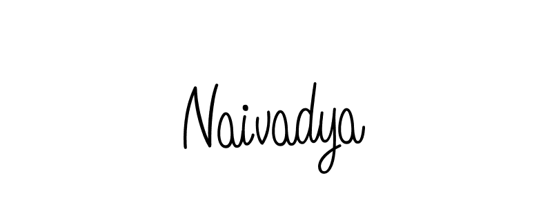 How to make Naivadya name signature. Use Angelique-Rose-font-FFP style for creating short signs online. This is the latest handwritten sign. Naivadya signature style 5 images and pictures png