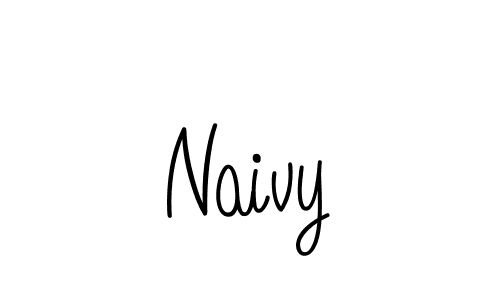 Design your own signature with our free online signature maker. With this signature software, you can create a handwritten (Angelique-Rose-font-FFP) signature for name Naivy. Naivy signature style 5 images and pictures png