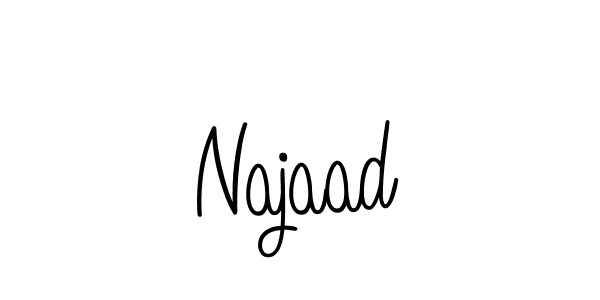 You should practise on your own different ways (Angelique-Rose-font-FFP) to write your name (Najaad) in signature. don't let someone else do it for you. Najaad signature style 5 images and pictures png