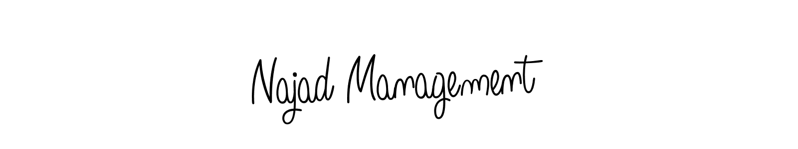 Design your own signature with our free online signature maker. With this signature software, you can create a handwritten (Angelique-Rose-font-FFP) signature for name Najad Management. Najad Management signature style 5 images and pictures png