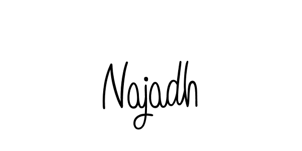 Najadh stylish signature style. Best Handwritten Sign (Angelique-Rose-font-FFP) for my name. Handwritten Signature Collection Ideas for my name Najadh. Najadh signature style 5 images and pictures png