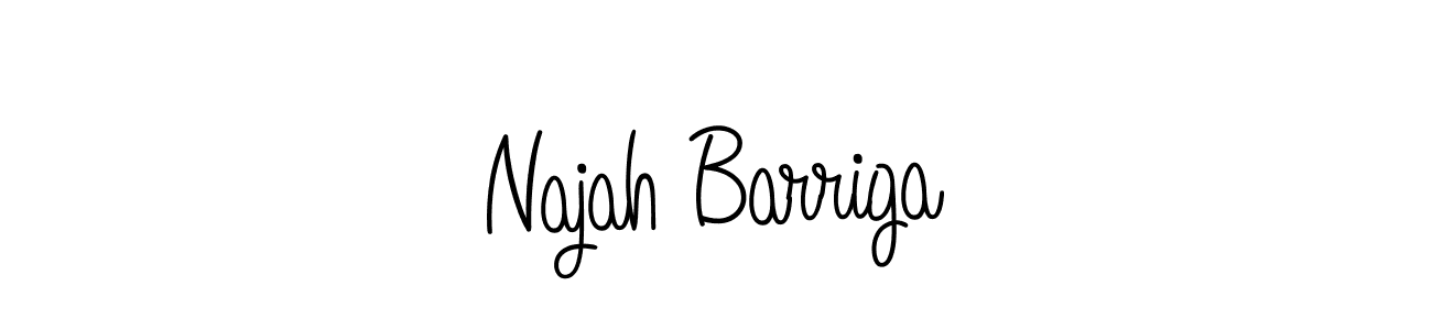 Najah Barriga stylish signature style. Best Handwritten Sign (Angelique-Rose-font-FFP) for my name. Handwritten Signature Collection Ideas for my name Najah Barriga. Najah Barriga signature style 5 images and pictures png
