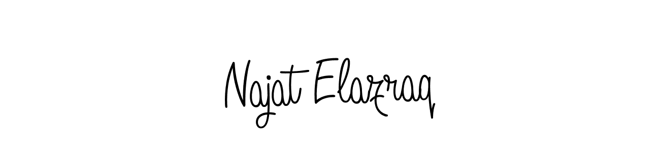 The best way (Angelique-Rose-font-FFP) to make a short signature is to pick only two or three words in your name. The name Najat Elazraq include a total of six letters. For converting this name. Najat Elazraq signature style 5 images and pictures png