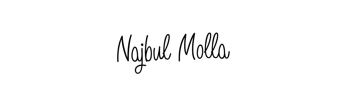 Also You can easily find your signature by using the search form. We will create Najbul Molla name handwritten signature images for you free of cost using Angelique-Rose-font-FFP sign style. Najbul Molla signature style 5 images and pictures png