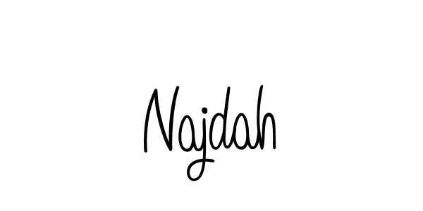 Create a beautiful signature design for name Najdah. With this signature (Angelique-Rose-font-FFP) fonts, you can make a handwritten signature for free. Najdah signature style 5 images and pictures png