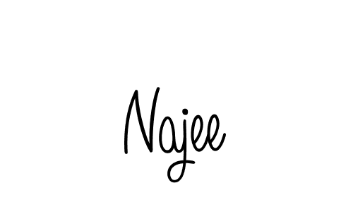 Make a beautiful signature design for name Najee. With this signature (Angelique-Rose-font-FFP) style, you can create a handwritten signature for free. Najee signature style 5 images and pictures png