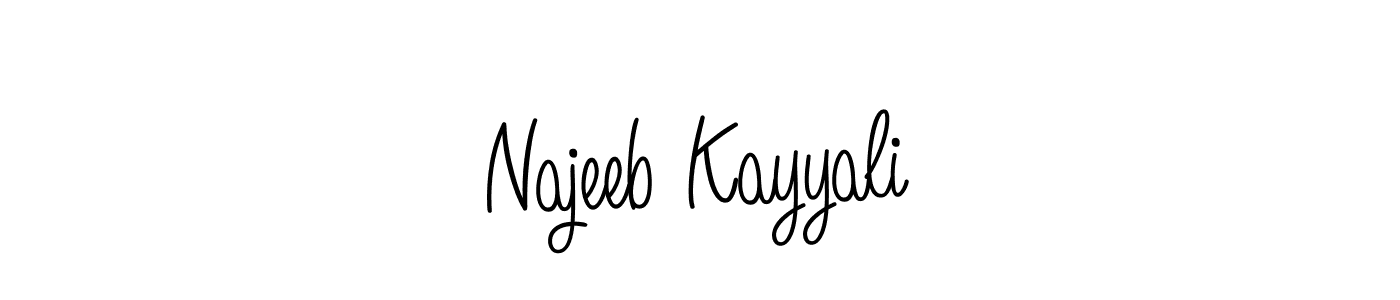 Design your own signature with our free online signature maker. With this signature software, you can create a handwritten (Angelique-Rose-font-FFP) signature for name Najeeb Kayyali. Najeeb Kayyali signature style 5 images and pictures png