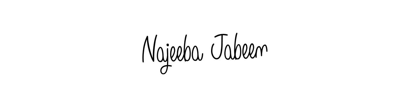 Angelique-Rose-font-FFP is a professional signature style that is perfect for those who want to add a touch of class to their signature. It is also a great choice for those who want to make their signature more unique. Get Najeeba Jabeen name to fancy signature for free. Najeeba Jabeen signature style 5 images and pictures png