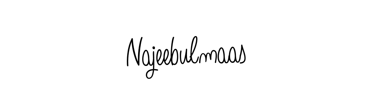 Make a beautiful signature design for name Najeebulmaas. With this signature (Angelique-Rose-font-FFP) style, you can create a handwritten signature for free. Najeebulmaas signature style 5 images and pictures png