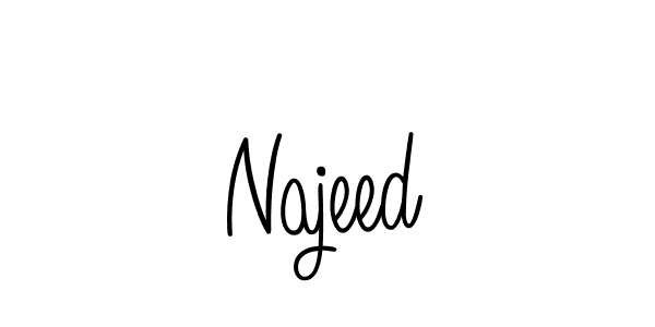 Make a beautiful signature design for name Najeed. With this signature (Angelique-Rose-font-FFP) style, you can create a handwritten signature for free. Najeed signature style 5 images and pictures png