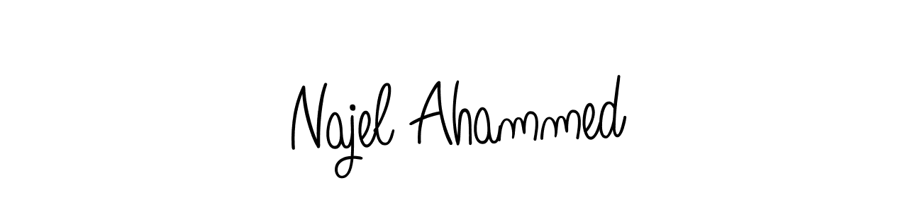 Similarly Angelique-Rose-font-FFP is the best handwritten signature design. Signature creator online .You can use it as an online autograph creator for name Najel Ahammed. Najel Ahammed signature style 5 images and pictures png