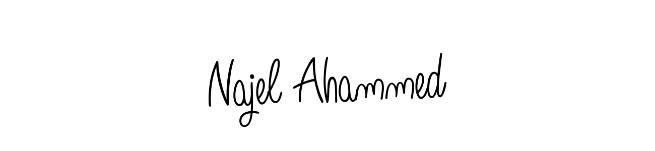 This is the best signature style for the Najel Ahammed name. Also you like these signature font (Angelique-Rose-font-FFP). Mix name signature. Najel Ahammed signature style 5 images and pictures png