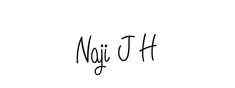 How to make Naji J H signature? Angelique-Rose-font-FFP is a professional autograph style. Create handwritten signature for Naji J H name. Naji J H signature style 5 images and pictures png