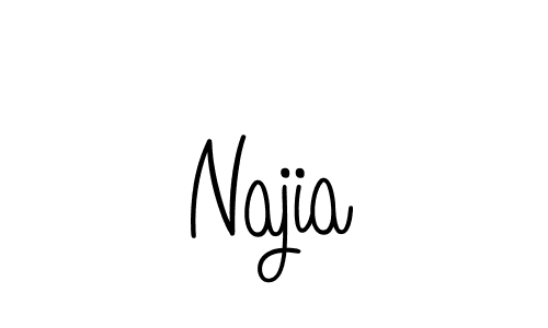 Design your own signature with our free online signature maker. With this signature software, you can create a handwritten (Angelique-Rose-font-FFP) signature for name Najia. Najia signature style 5 images and pictures png