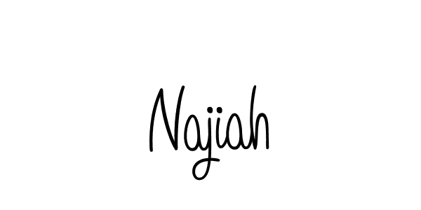 Design your own signature with our free online signature maker. With this signature software, you can create a handwritten (Angelique-Rose-font-FFP) signature for name Najiah. Najiah signature style 5 images and pictures png