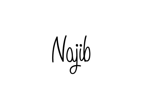 How to make Najib name signature. Use Angelique-Rose-font-FFP style for creating short signs online. This is the latest handwritten sign. Najib signature style 5 images and pictures png