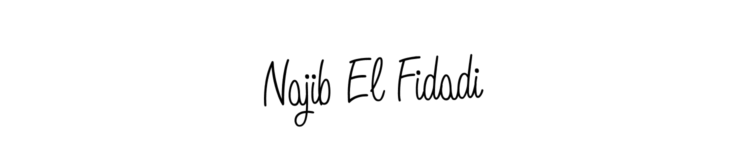 Create a beautiful signature design for name Najib El Fidadi. With this signature (Angelique-Rose-font-FFP) fonts, you can make a handwritten signature for free. Najib El Fidadi signature style 5 images and pictures png