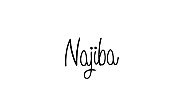 Make a beautiful signature design for name Najiba. With this signature (Angelique-Rose-font-FFP) style, you can create a handwritten signature for free. Najiba signature style 5 images and pictures png