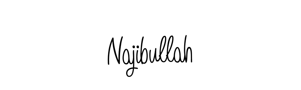 Make a beautiful signature design for name Najibullah. With this signature (Angelique-Rose-font-FFP) style, you can create a handwritten signature for free. Najibullah signature style 5 images and pictures png