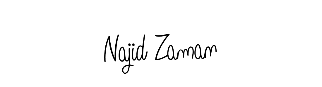 You should practise on your own different ways (Angelique-Rose-font-FFP) to write your name (Najid Zaman) in signature. don't let someone else do it for you. Najid Zaman signature style 5 images and pictures png