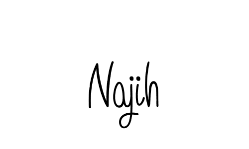 How to make Najih name signature. Use Angelique-Rose-font-FFP style for creating short signs online. This is the latest handwritten sign. Najih signature style 5 images and pictures png