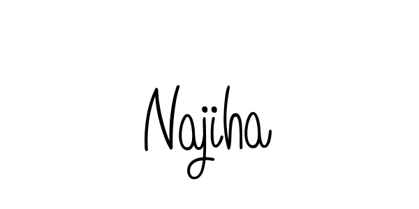 Najiha stylish signature style. Best Handwritten Sign (Angelique-Rose-font-FFP) for my name. Handwritten Signature Collection Ideas for my name Najiha. Najiha signature style 5 images and pictures png