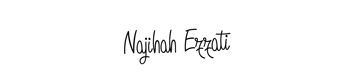 Make a beautiful signature design for name Najihah Ezzati. With this signature (Angelique-Rose-font-FFP) style, you can create a handwritten signature for free. Najihah Ezzati signature style 5 images and pictures png