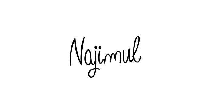 How to Draw Najimul signature style? Angelique-Rose-font-FFP is a latest design signature styles for name Najimul. Najimul signature style 5 images and pictures png