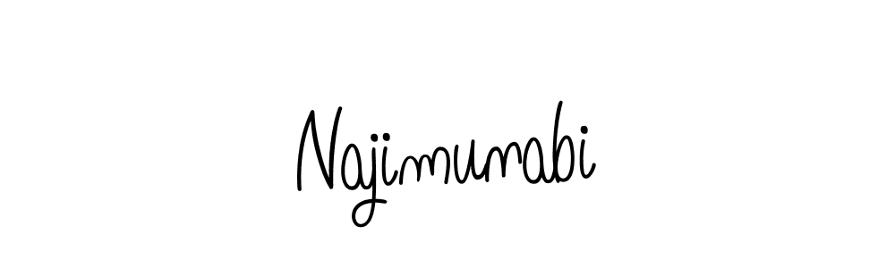 The best way (Angelique-Rose-font-FFP) to make a short signature is to pick only two or three words in your name. The name Najimunabi include a total of six letters. For converting this name. Najimunabi signature style 5 images and pictures png