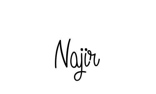 The best way (Angelique-Rose-font-FFP) to make a short signature is to pick only two or three words in your name. The name Najir include a total of six letters. For converting this name. Najir signature style 5 images and pictures png