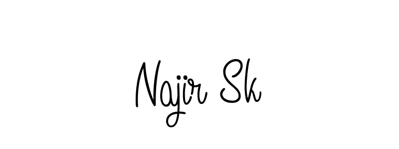 if you are searching for the best signature style for your name Najir Sk. so please give up your signature search. here we have designed multiple signature styles  using Angelique-Rose-font-FFP. Najir Sk signature style 5 images and pictures png
