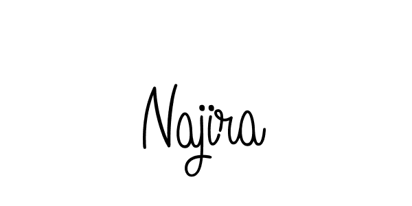 How to make Najira name signature. Use Angelique-Rose-font-FFP style for creating short signs online. This is the latest handwritten sign. Najira signature style 5 images and pictures png