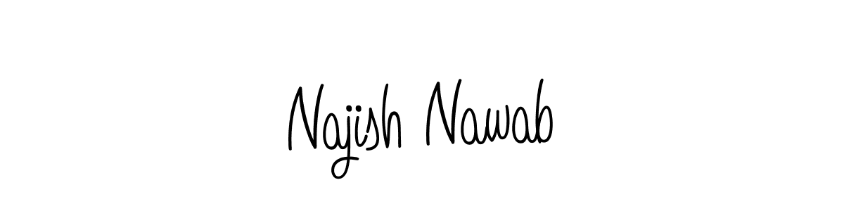 Create a beautiful signature design for name Najish Nawab. With this signature (Angelique-Rose-font-FFP) fonts, you can make a handwritten signature for free. Najish Nawab signature style 5 images and pictures png