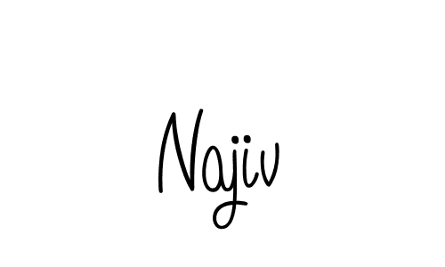 How to make Najiv name signature. Use Angelique-Rose-font-FFP style for creating short signs online. This is the latest handwritten sign. Najiv signature style 5 images and pictures png