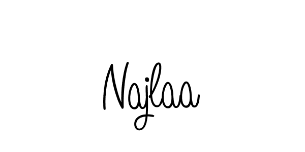 The best way (Angelique-Rose-font-FFP) to make a short signature is to pick only two or three words in your name. The name Najlaa include a total of six letters. For converting this name. Najlaa signature style 5 images and pictures png
