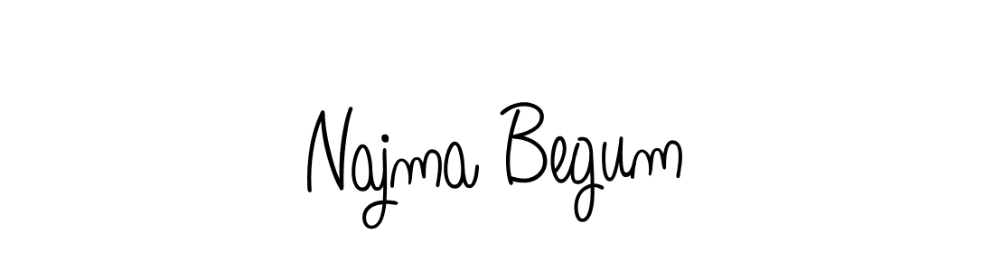 How to make Najma Begum signature? Angelique-Rose-font-FFP is a professional autograph style. Create handwritten signature for Najma Begum name. Najma Begum signature style 5 images and pictures png