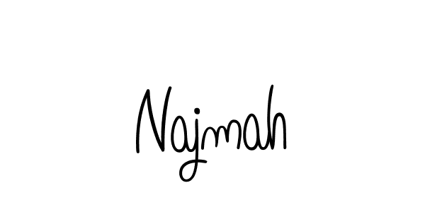 The best way (Angelique-Rose-font-FFP) to make a short signature is to pick only two or three words in your name. The name Najmah include a total of six letters. For converting this name. Najmah signature style 5 images and pictures png