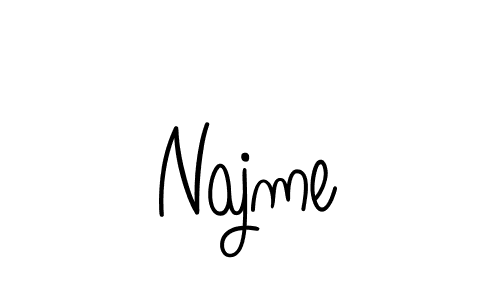 Also You can easily find your signature by using the search form. We will create Najme name handwritten signature images for you free of cost using Angelique-Rose-font-FFP sign style. Najme signature style 5 images and pictures png