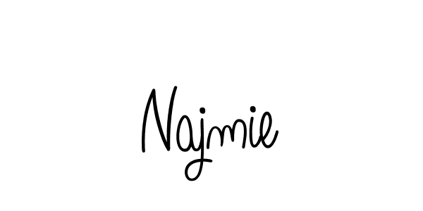 How to Draw Najmie signature style? Angelique-Rose-font-FFP is a latest design signature styles for name Najmie. Najmie signature style 5 images and pictures png