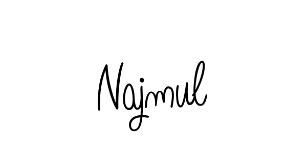 Design your own signature with our free online signature maker. With this signature software, you can create a handwritten (Angelique-Rose-font-FFP) signature for name Najmul. Najmul signature style 5 images and pictures png