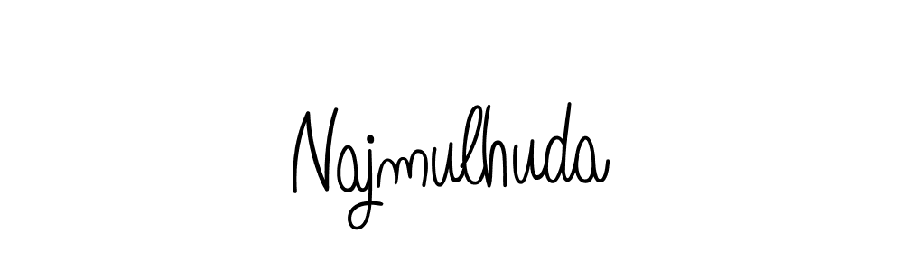 if you are searching for the best signature style for your name Najmulhuda. so please give up your signature search. here we have designed multiple signature styles  using Angelique-Rose-font-FFP. Najmulhuda signature style 5 images and pictures png