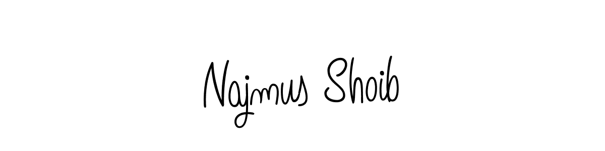Make a beautiful signature design for name Najmus Shoib. With this signature (Angelique-Rose-font-FFP) style, you can create a handwritten signature for free. Najmus Shoib signature style 5 images and pictures png