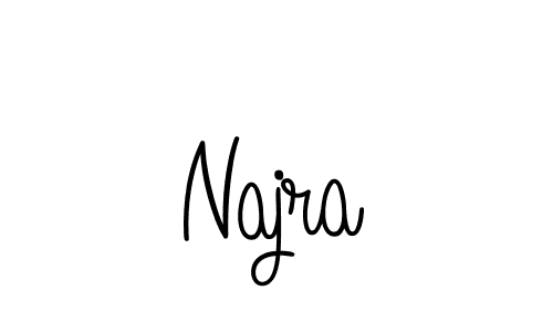 Design your own signature with our free online signature maker. With this signature software, you can create a handwritten (Angelique-Rose-font-FFP) signature for name Najra. Najra signature style 5 images and pictures png